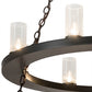 Meyda Lighting Loxley 54" 24-Light 2-Tier Timeless Bronze Chandelier With Clear Seeded Shade Glass