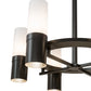 Meyda Lighting Loxley 56" 16-Light Timeless Bronze Golpe Chandelier With White Statuario Idalight Shade Glass
