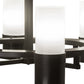 Meyda Lighting Loxley 56" 16-Light Timeless Bronze Golpe Chandelier With White Statuario Idalight Shade Glass