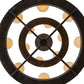 Meyda Lighting Loxley 57" 14-Light 2-Tier Dark Roast Piedmont Chandelier With Tawnyrock Idalight Shade Glass