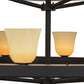 Meyda Lighting Loxley 57" 14-Light 2-Tier Dark Roast Piedmont Chandelier With Tawnyrock Idalight Shade Glass