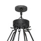 Meyda Lighting Loxley 60" 16-Light Smoke Chandelier With Frosted Clear Shade Glass