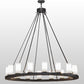 Meyda Lighting Loxley 60" 16-Light Smoke Chandelier With Frosted Clear Shade Glass