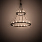 Meyda Lighting Loxley 60" 18-Light 2-Tier Smoke Chandelier With Clear Seeded Shade Glass