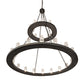 Meyda Lighting Loxley 60" 18-Light 2-Tier Smoke Chandelier With Clear Seeded Shade Glass