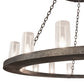 Meyda Lighting Loxley 60" 18-Light 2-Tier Smoke Chandelier With Clear Seeded Shade Glass