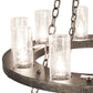 Meyda Lighting Loxley 60" 18-Light 2-Tier Smoke Chandelier With Clear Seeded Shade Glass