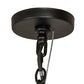 Meyda Lighting Loxley 60" 20-Light Blackwash Chandelier With Clear Frosted Shade Glass