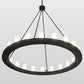 Meyda Lighting Loxley 60" 20-Light Blackwash Chandelier With Clear Frosted Shade Glass