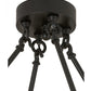 Meyda Lighting Loxley 60" 20-Light Blackwash Chandelier With Frosted Clear Shade Glass