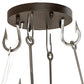 Meyda Lighting Loxley 60" 20-Light Oil Rubbed Bronze Angler Chandelier With Whitestone Idalight Shade