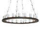 Meyda Lighting Loxley 60" 20-Light Oil Rubbed Bronze Angler Chandelier With Whitestone Idalight Shade