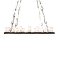 Meyda Lighting Loxley 60" 20-Light Oil Rubbed Bronze Angler Chandelier With Whitestone Idalight Shade