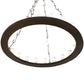 Meyda Lighting Loxley 60" 20-Light Oil Rubbed Bronze Angler Chandelier With Whitestone Idalight Shade
