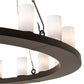 Meyda Lighting Loxley 60" 20-Light Oil Rubbed Bronze Angler Chandelier With Whitestone Idalight Shade