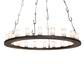 Meyda Lighting Loxley 60" 20-Light Oil Rubbed Bronze Angler Chandelier With Whitestone Idalight Shade