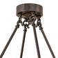 Meyda Lighting Loxley 60" 20-Light Oil Rubbed Bronze Chandelier With Beige Sahara Taupe Idalight Shade