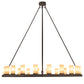 Meyda Lighting Loxley 60" 20-Light Oil Rubbed Bronze Chandelier With Beige Sahara Taupe Idalight Shade