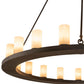 Meyda Lighting Loxley 60" 20-Light Oil Rubbed Bronze Chandelier With Beige Sahara Taupe Idalight Shade