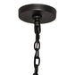 Meyda Lighting Loxley 60" 20-Light Old Wrought Iron Chandelier With Clear Seeded Shade Glass