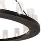 Meyda Lighting Loxley 60" 20-Light Old Wrought Iron Chandelier With Clear Seeded Shade Glass