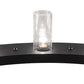 Meyda Lighting Loxley 60" 20-Light Solar Black Chandelier With Clear Seeded Shade Glass