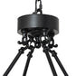 Meyda Lighting Loxley 60" 20-Light Solar Black Chandelier With Clear Seeded Shade Glass