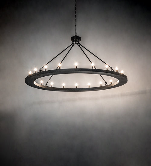 Meyda Lighting Loxley 60" 20-Light Textured Black Chandelier