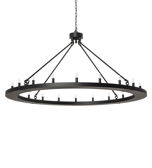 Meyda Lighting Loxley 60" 20-Light Textured Black Chandelier
