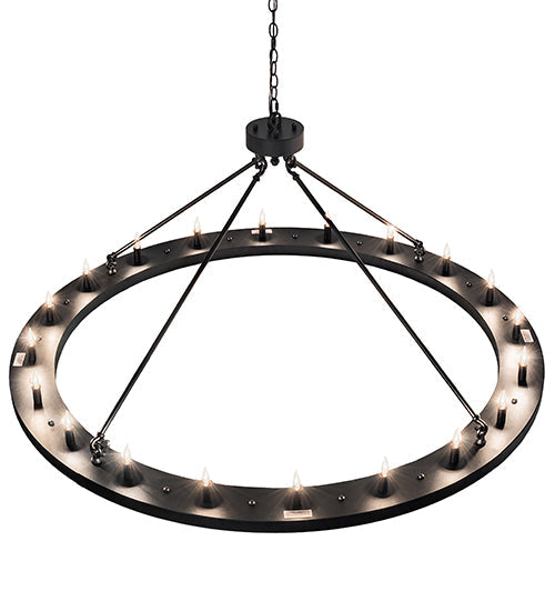 Meyda Lighting Loxley 60" 20-Light Textured Black Chandelier