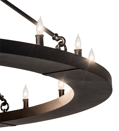 Meyda Lighting Loxley 60" 20-Light Textured Black Chandelier