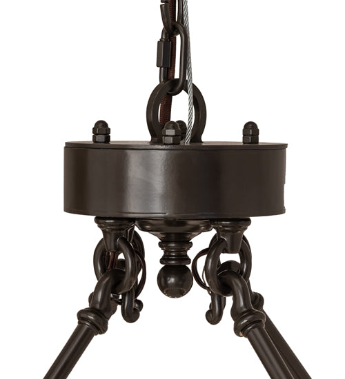 Meyda Lighting Loxley 60" 20-Light Timeless Bronze Chandelier With Clear Seeded Shade Glass