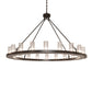 Meyda Lighting Loxley 60" 20-Light Timeless Bronze Chandelier With Clear Seeded Shade Glass