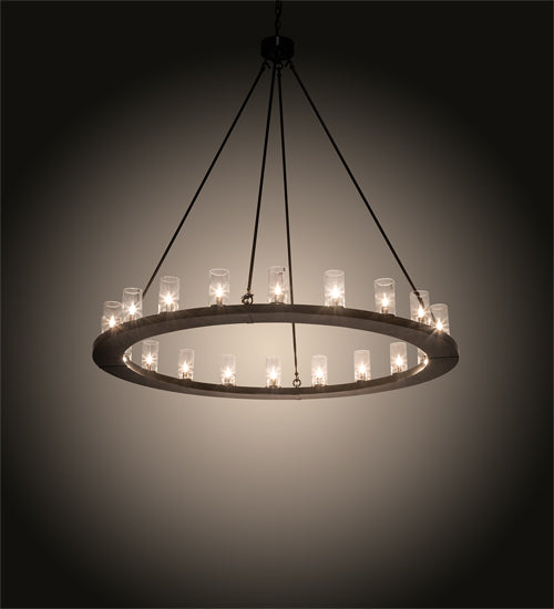 Meyda Lighting Loxley 60" 20-Light Timeless Bronze Chandelier With Clear Shade Glass