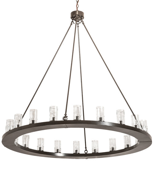 Meyda Lighting Loxley 60" 20-Light Timeless Bronze Chandelier With Clear Shade Glass