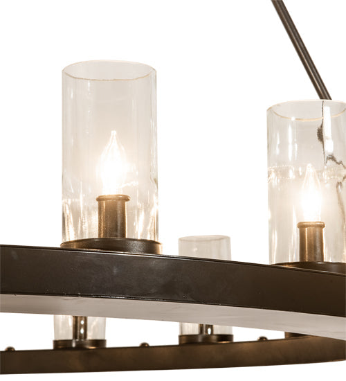 Meyda Lighting Loxley 60" 20-Light Timeless Bronze Chandelier With Clear Shade Glass