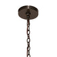 Meyda Lighting Loxley 60" 20-Light Timeless Bronze Chandelier With Frosted Amber Shade Glass