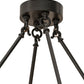 Meyda Lighting Loxley 60" 20-Light Timeless Bronze Chandelier With Frosted Clear Shade Glass