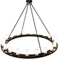 Meyda Lighting Loxley 60" 20-Light Timeless Bronze Chandelier With Frosted Clear Shade Glass