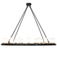 Meyda Lighting Loxley 60" 20-Light Timeless Bronze Chandelier With Frosted Clear Shade Glass