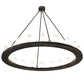 Meyda Lighting Loxley 60" 20-Light Timeless Bronze Chandelier With Frosted Clear Shade Glass