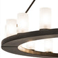 Meyda Lighting Loxley 60" 20-Light Timeless Bronze Chandelier With Frosted Clear Shade Glass