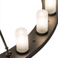 Meyda Lighting Loxley 60" 20-Light Timeless Bronze Chandelier With Frosted Clear Shade Glass