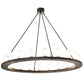 Meyda Lighting Loxley 60" 20-Light Timeless Bronze Chandelier With Frosted Clear Shade Glass