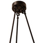 Meyda Lighting Loxley 60" 21-Light Textured Black Chandelier With Frosted Clear Shade Glass