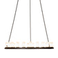 Meyda Lighting Loxley 60" 21-Light Textured Black Chandelier With Frosted Clear Shade Glass