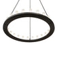 Meyda Lighting Loxley 60" 21-Light Textured Black Chandelier With Frosted Clear Shade Glass