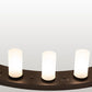 Meyda Lighting Loxley 60" 21-Light Textured Black Chandelier With Frosted Clear Shade Glass