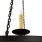 Meyda Lighting Loxley 60" 24-Light 2-Tier Textured Black Chandelier With Ivory Faux Candlelight
