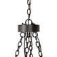 Meyda Lighting Loxley 60" 24-Light 2-Tier Textured Black Chandelier With Ivory Faux Candlelight